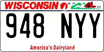 WI license plate 948NYY