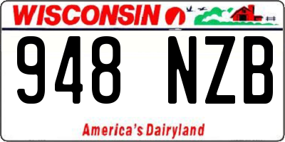 WI license plate 948NZB