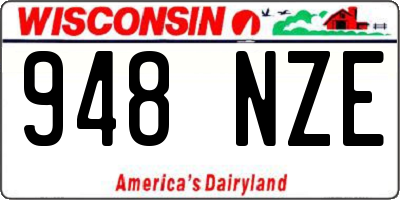 WI license plate 948NZE