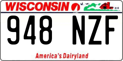 WI license plate 948NZF