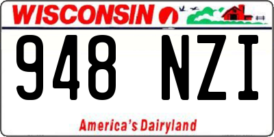WI license plate 948NZI