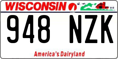 WI license plate 948NZK