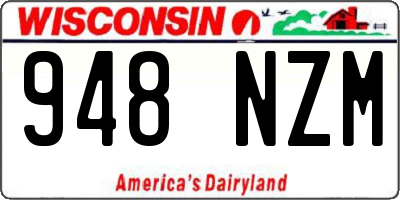 WI license plate 948NZM