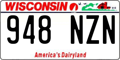 WI license plate 948NZN