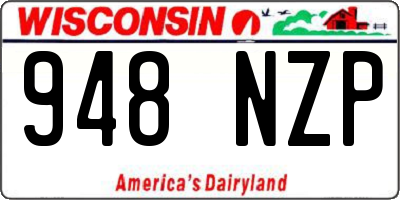 WI license plate 948NZP