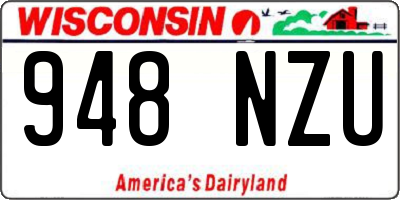 WI license plate 948NZU