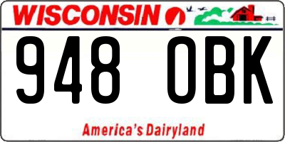 WI license plate 948OBK