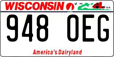 WI license plate 948OEG