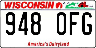 WI license plate 948OFG