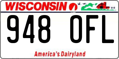 WI license plate 948OFL