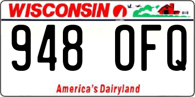 WI license plate 948OFQ
