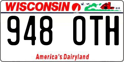 WI license plate 948OTH