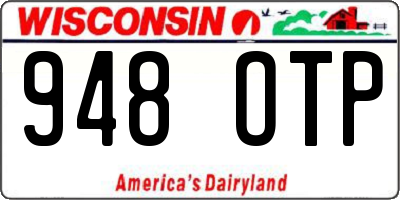 WI license plate 948OTP