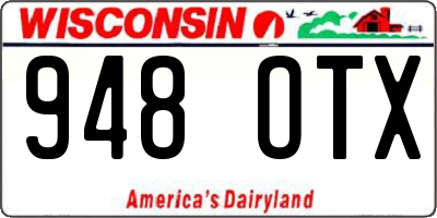 WI license plate 948OTX