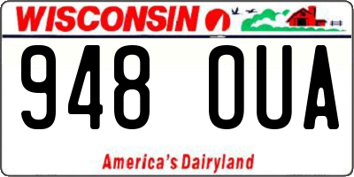 WI license plate 948OUA