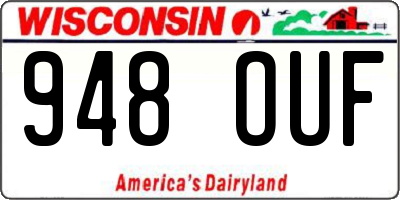 WI license plate 948OUF