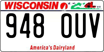 WI license plate 948OUV