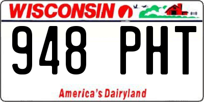 WI license plate 948PHT