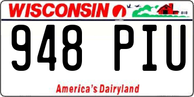 WI license plate 948PIU