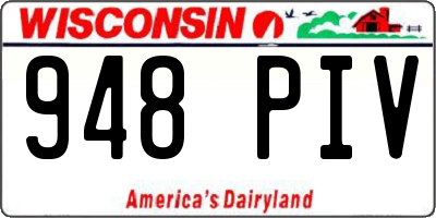 WI license plate 948PIV
