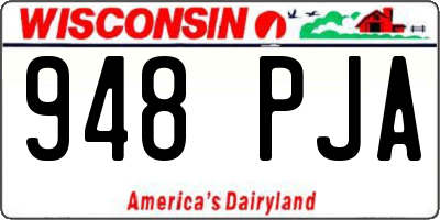 WI license plate 948PJA