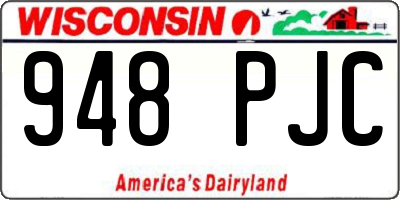 WI license plate 948PJC