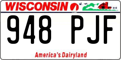 WI license plate 948PJF