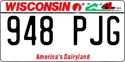 WI license plate 948PJG