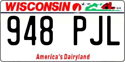 WI license plate 948PJL