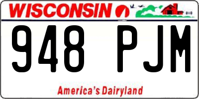 WI license plate 948PJM