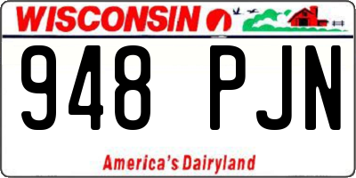 WI license plate 948PJN