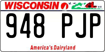 WI license plate 948PJP