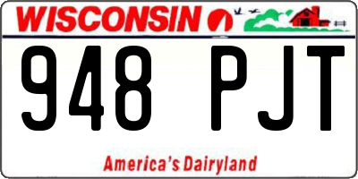 WI license plate 948PJT