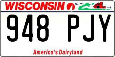 WI license plate 948PJY