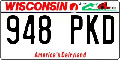 WI license plate 948PKD