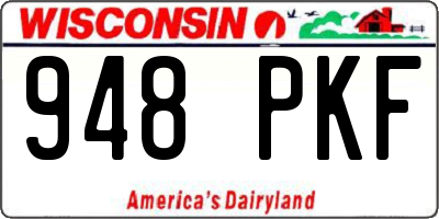 WI license plate 948PKF