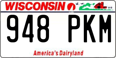 WI license plate 948PKM