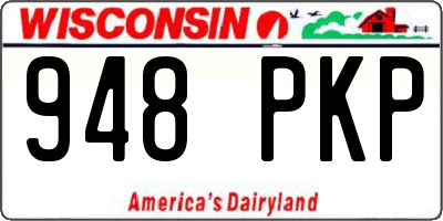 WI license plate 948PKP