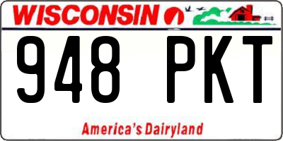 WI license plate 948PKT