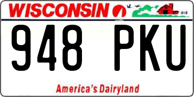 WI license plate 948PKU