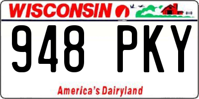 WI license plate 948PKY