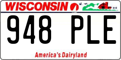 WI license plate 948PLE