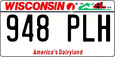 WI license plate 948PLH