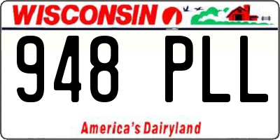 WI license plate 948PLL