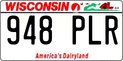 WI license plate 948PLR