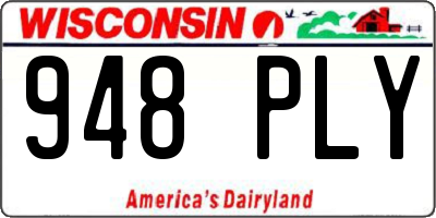 WI license plate 948PLY