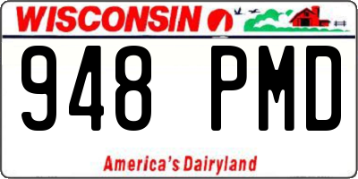 WI license plate 948PMD