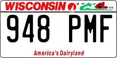 WI license plate 948PMF