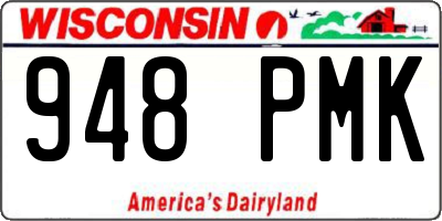 WI license plate 948PMK