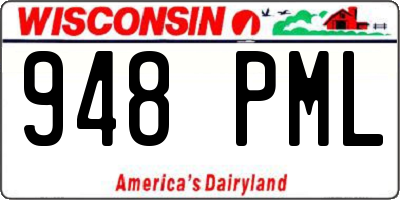 WI license plate 948PML